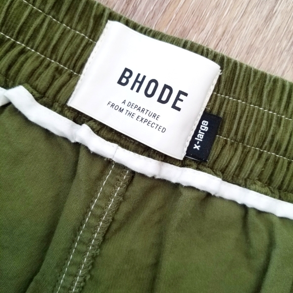 Bhode x Brisbane Moss Corduroy Shorts Needle Grass Green Urban Surf Athleisure - Picture 5 of 11